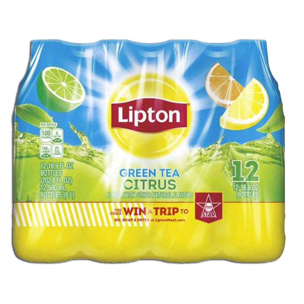 Lipton Green Tea, Citrus Iced, 16.9 Fl Oz (pack of 12)