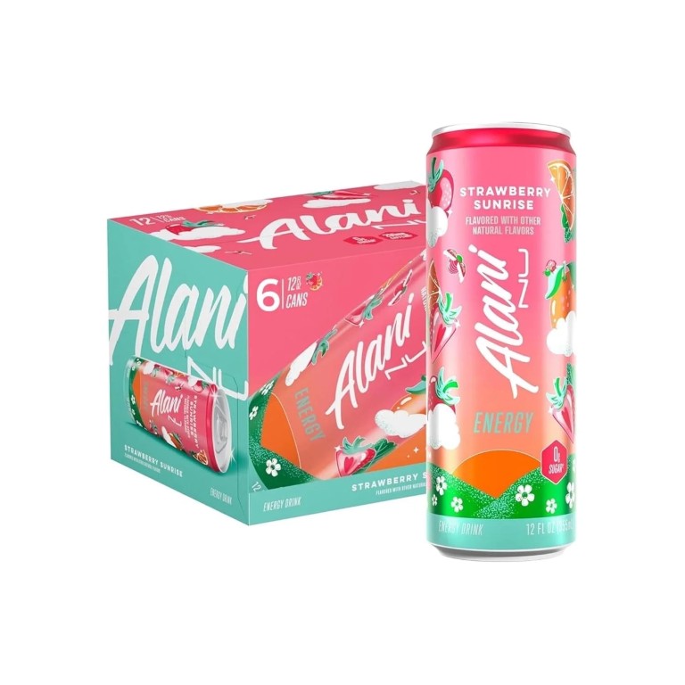 Alani Nu Energy Drink Strawberry Sunrise 12 oz can 12 pack