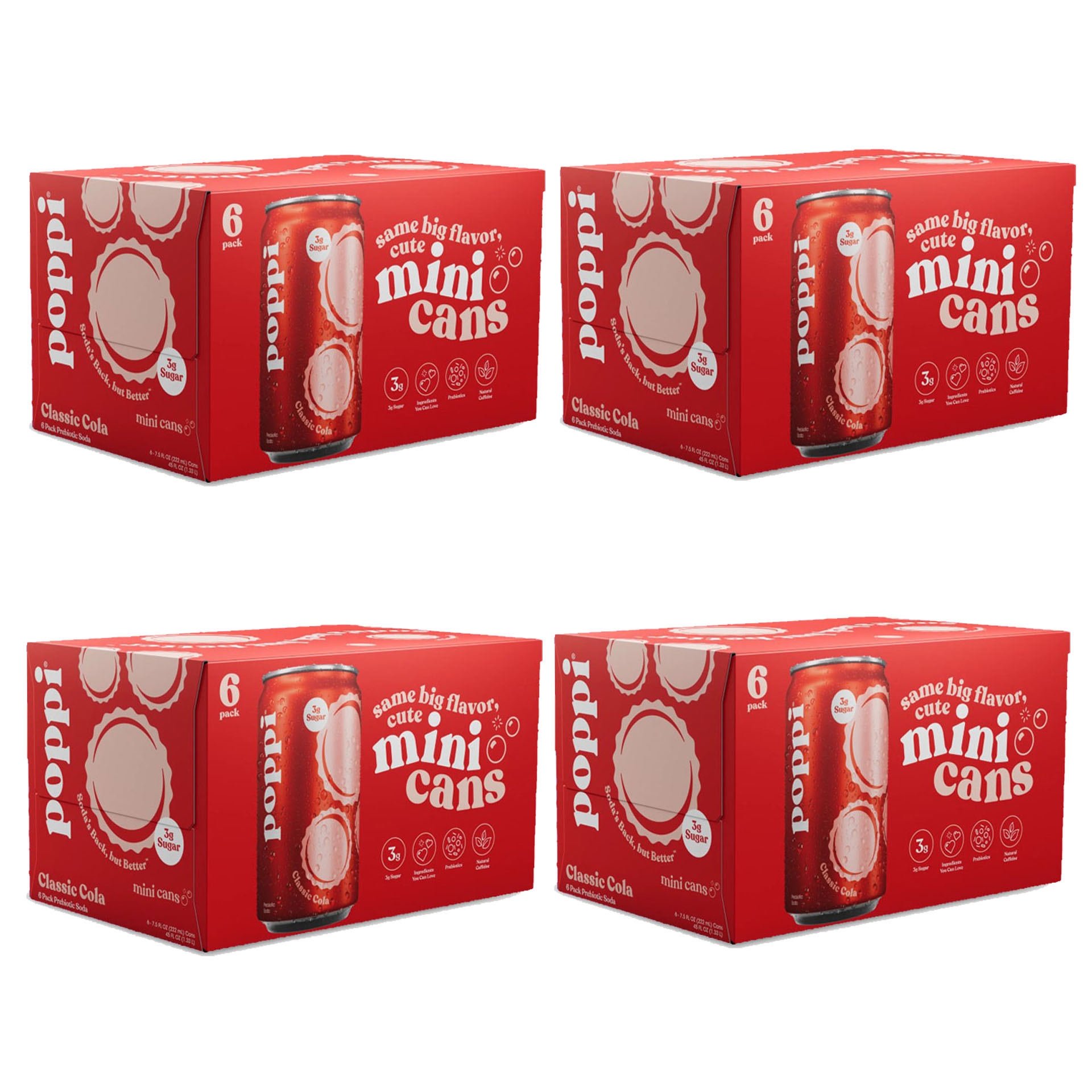 Poppi Classic Cola Prebiotic Soda (47606) - 7.5 oz Cans 24 pk - Image 2