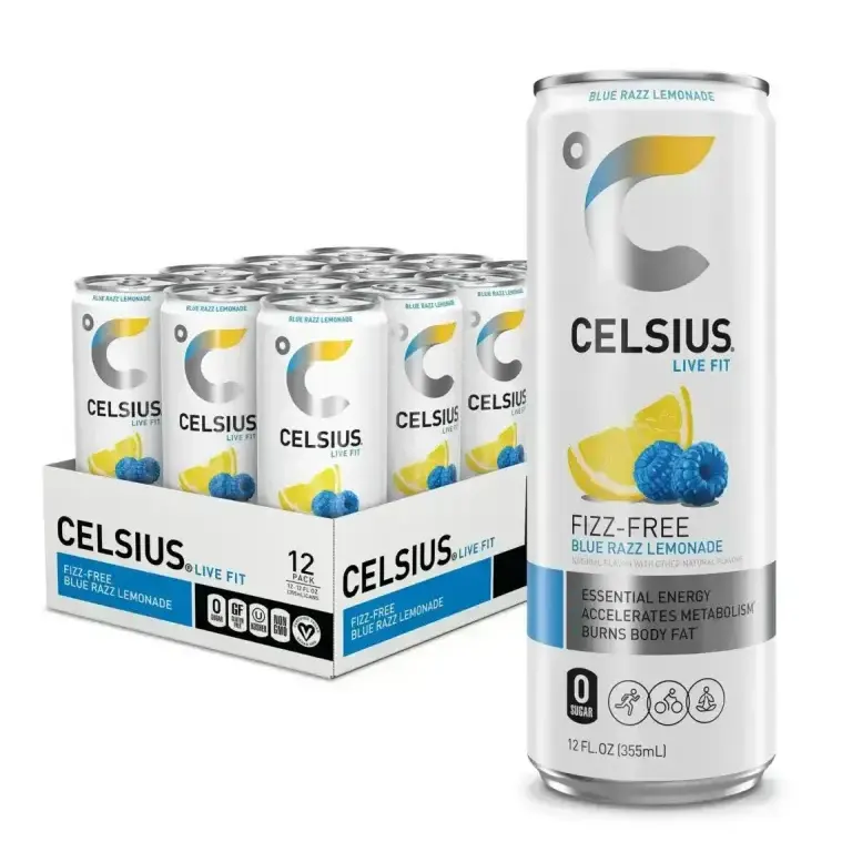 CELSIUS Fizz Free Blue Razz Lemonade (43029) - 12 oz 12 pk